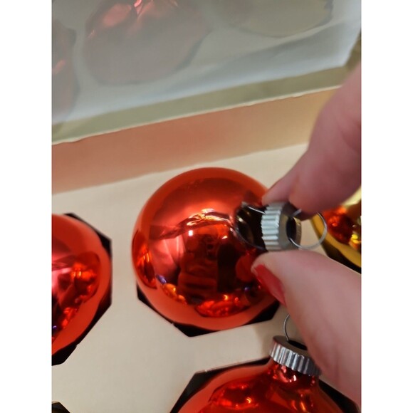Shiny Brite Glass Ball Ornaments Original Box Vtg Lot Of 12 Solid Multi Color - Picture 14 of 16